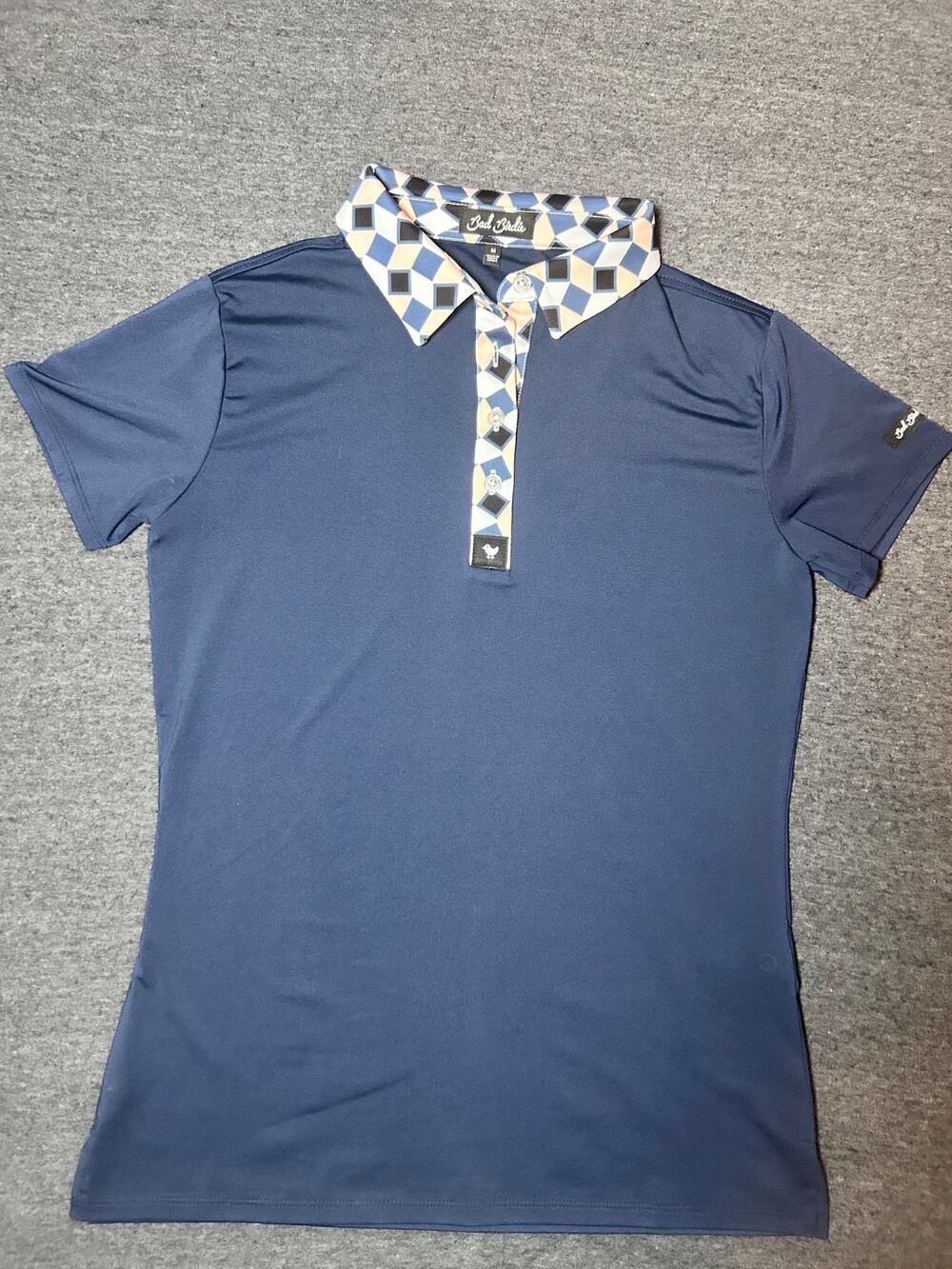 Bad Birdie womens M navy golf polo
